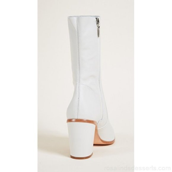 Schutz "Anaflor" Leather Boots in Pearl - Picture 4 of 10